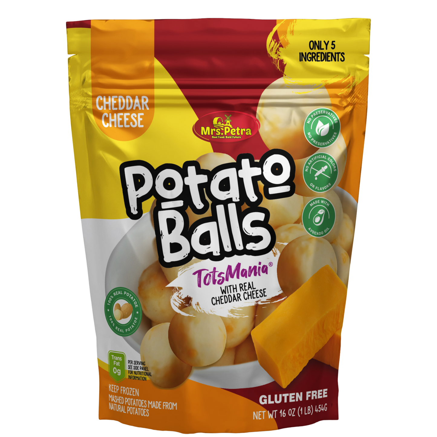 Potatoes Balls Cheddar Cheese TotsMania 1 LB