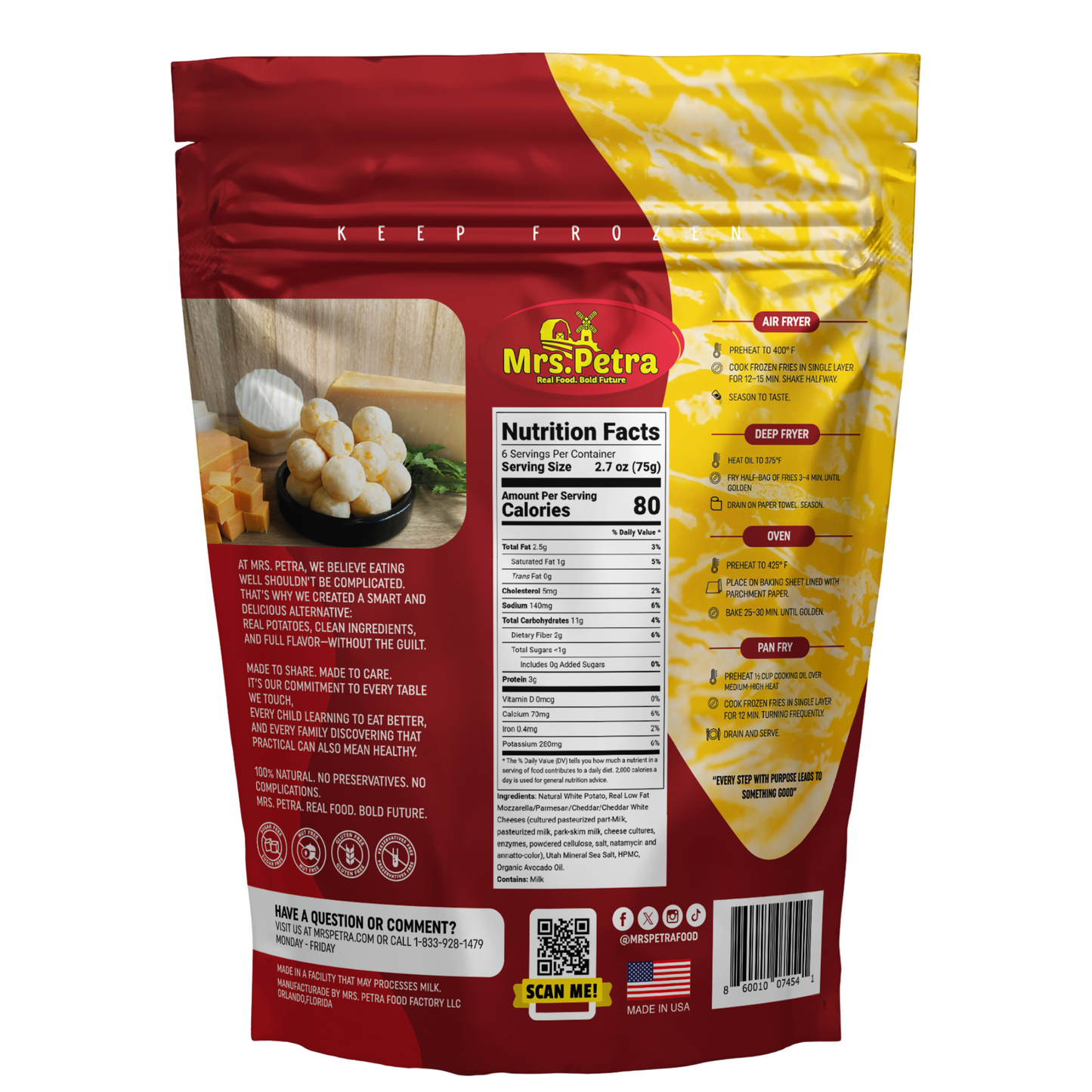 Potatoes Balls Four Cheese TotsMania 1 LB