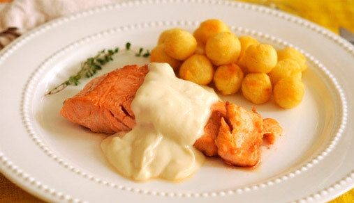 SALMON IN WHITE SAUCE